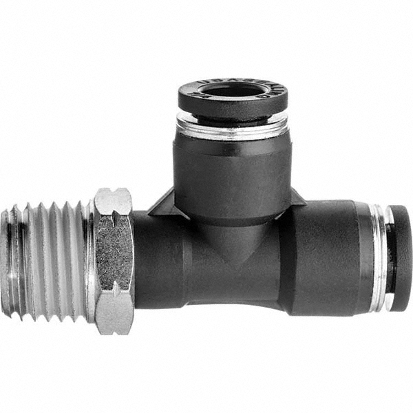 USA Industrials PushtoConnect Fitting Run Tee, 1/2" OD MSC