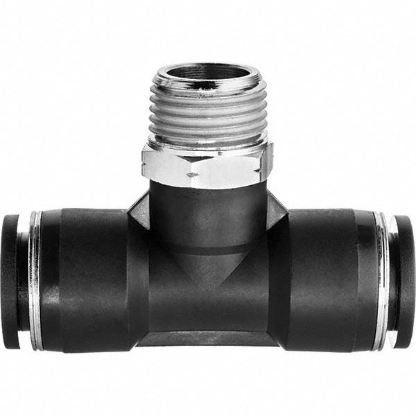 Push-to-Connect Fitting: Male Branch Tee - Nylon, 150 psi