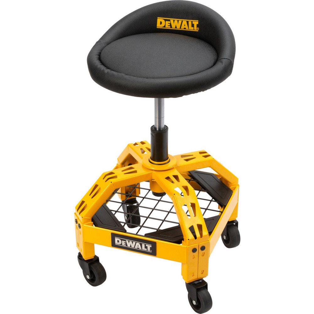 Swivel & Adjustable Stools; Base Type: Steel ; Seat Material: Polyurethane; Polyurethane Foam; Foam; Wood; Steel ; Foot Type: Caster ; Weight Capacity: 300lb ; Seat Color: Black ; Seat Width (Fractional Inch): 15-1/2