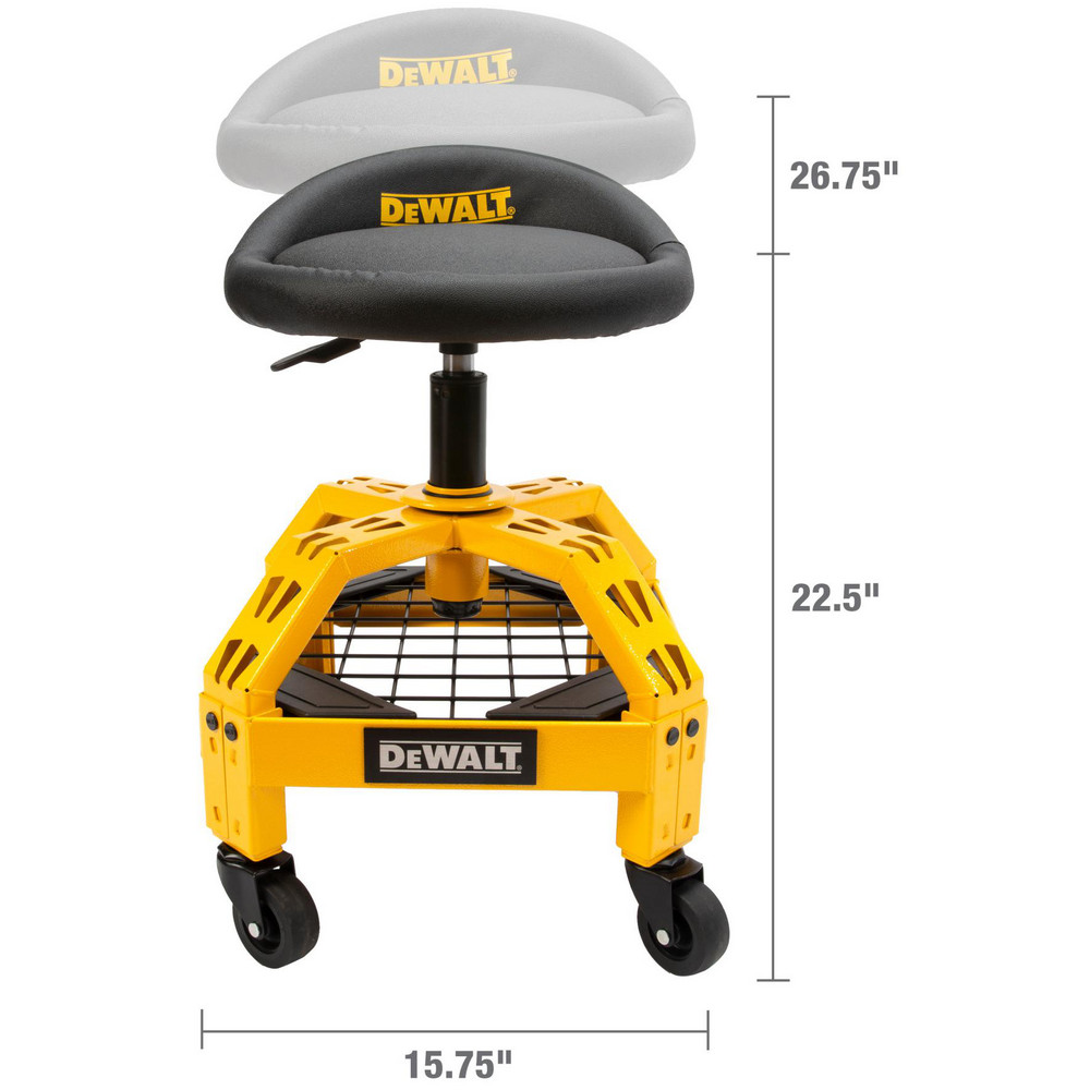 DeWALT - Swivel & Adjustable Stools: Base Type: Steel; Seat Material ...