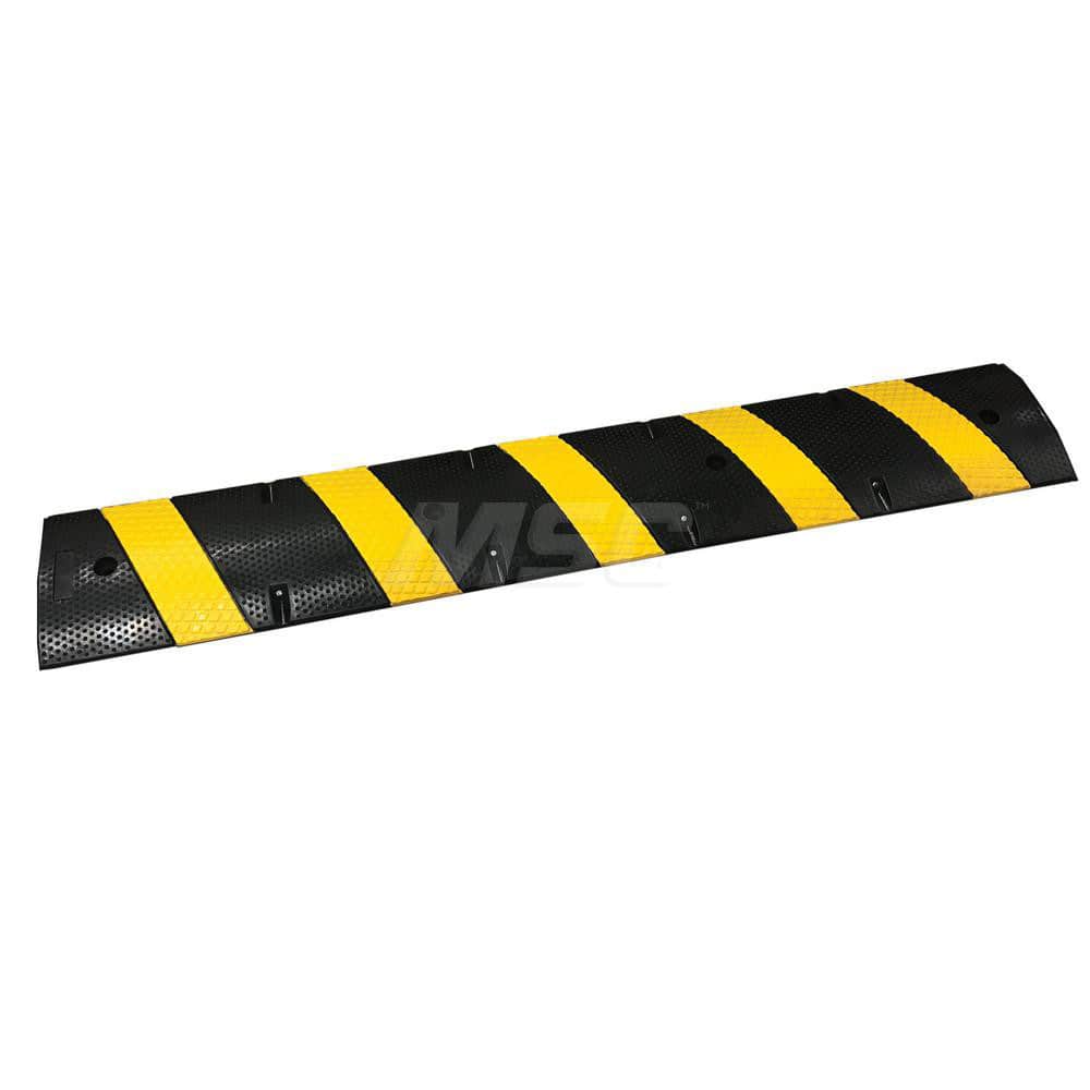 Plasticade PAB-SP-26M Speed Bumps, Parking Curbs & Accessories; Type: Premium Speed Bump ; Length (Inch): 72 ; Width (Inch): 12 ; Height (Inch): 2 ; Color: Black ; Material: Recycled Rubber 