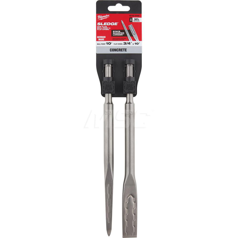 Hammer & Chipper Replacement Chisel: SDS Plus, 10" OAL, 13/32" Shank Dia - Steel, SDS Plus Shank