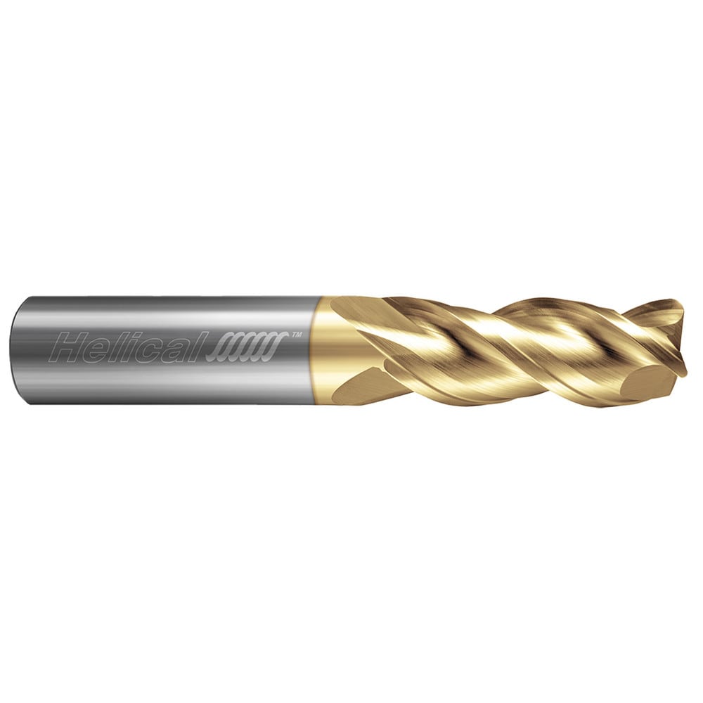 Helical Solutions 48121 Corner Radius End Mill: 1/4" Dia, 3/4" LOC, 1/64" Radius, 3 Flutes, Solid Carbide Image