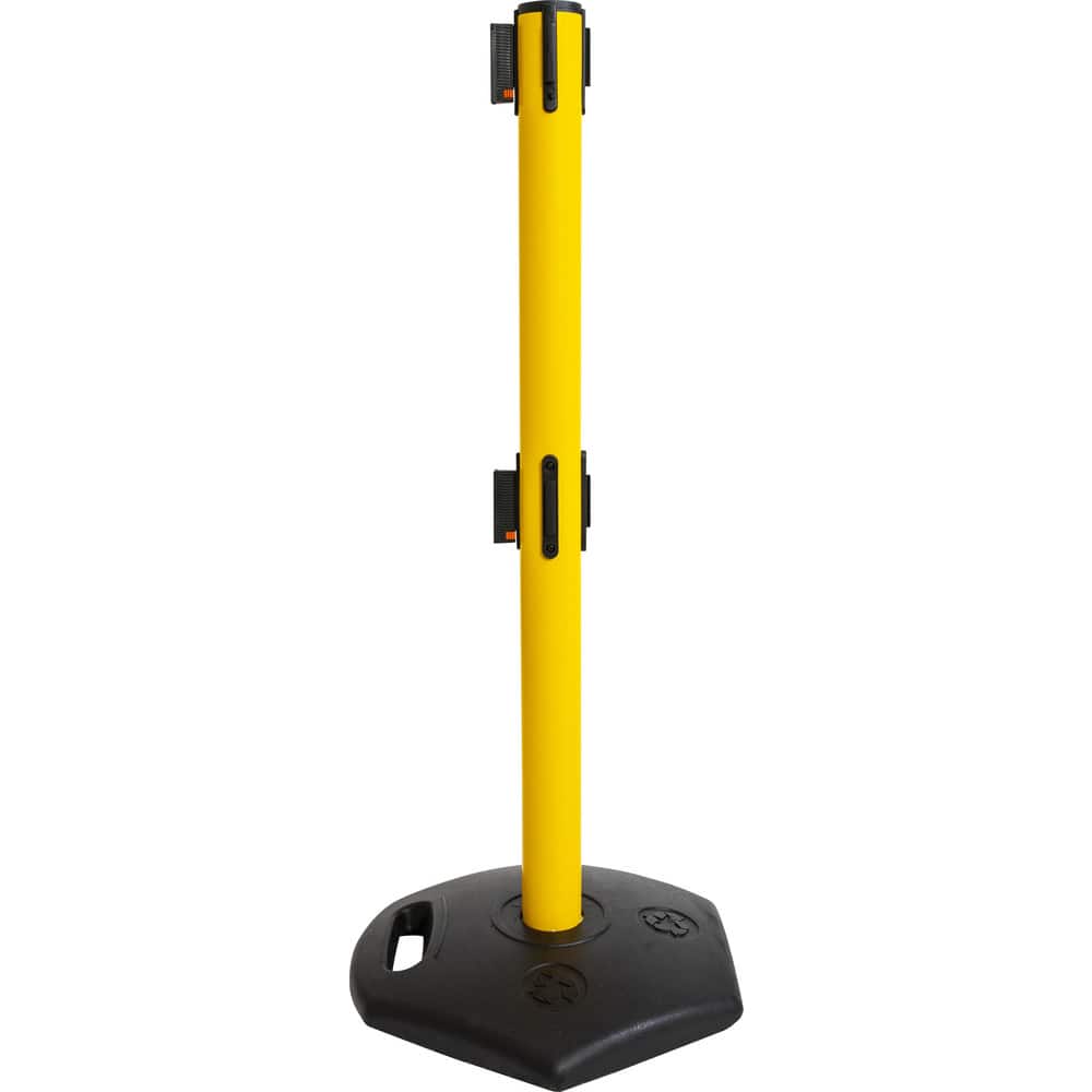 Free Standing Stanchion Post: 40" High, 2-1/2" Dia, Plastic & Polymer Post