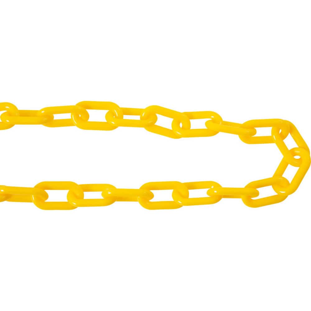 Mr. Chain Alternating Plastic Chain Barrier, 2x500'L, Yellow/Pink