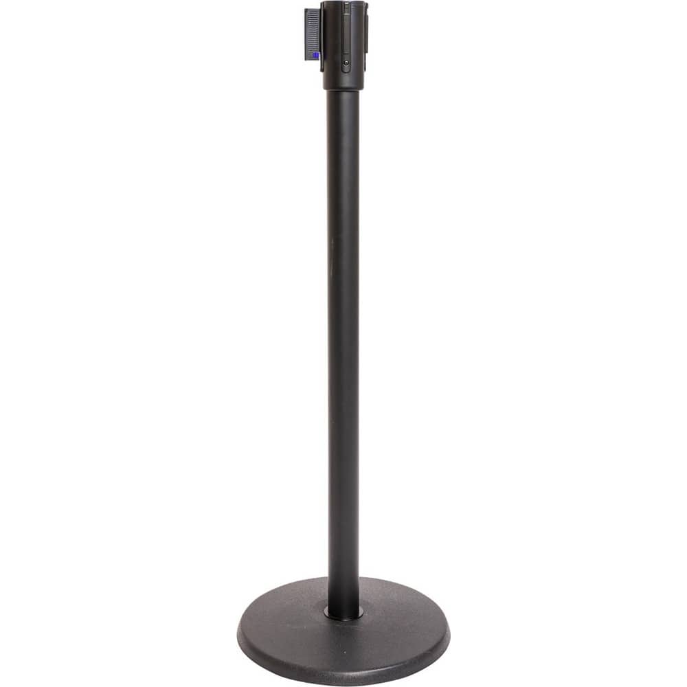 Free Standing Barrier Post: 40" High, 2" Dia, Steel Post