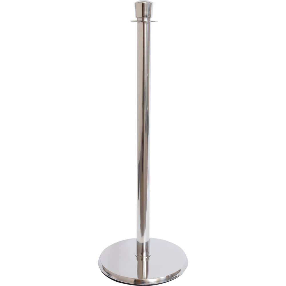 Free Standing Stanchion Post: 40" High, 2-1/2" Dia, Steel Post