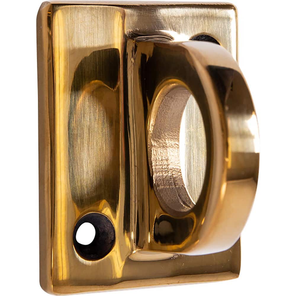 Large Loop (Dual Rope) Wall Plate Receiver for Hanging Ropes, Polished Brass
