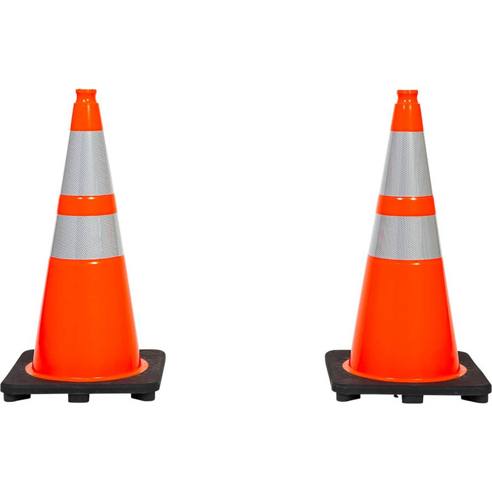 Traffic Cone: Polyvinylchloride, 28" OAH, Orange