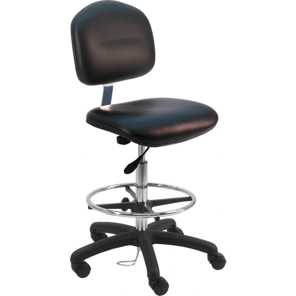 BenchPro - ESD Cleanroom Task Chair: Vinyl, Black | MSC Direct