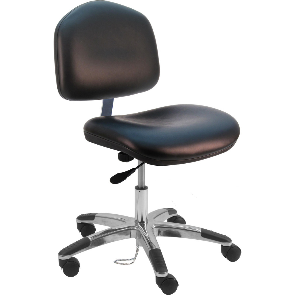 BenchPro - ESD Cleanroom Task Chair: Vinyl, Black | MSC Direct