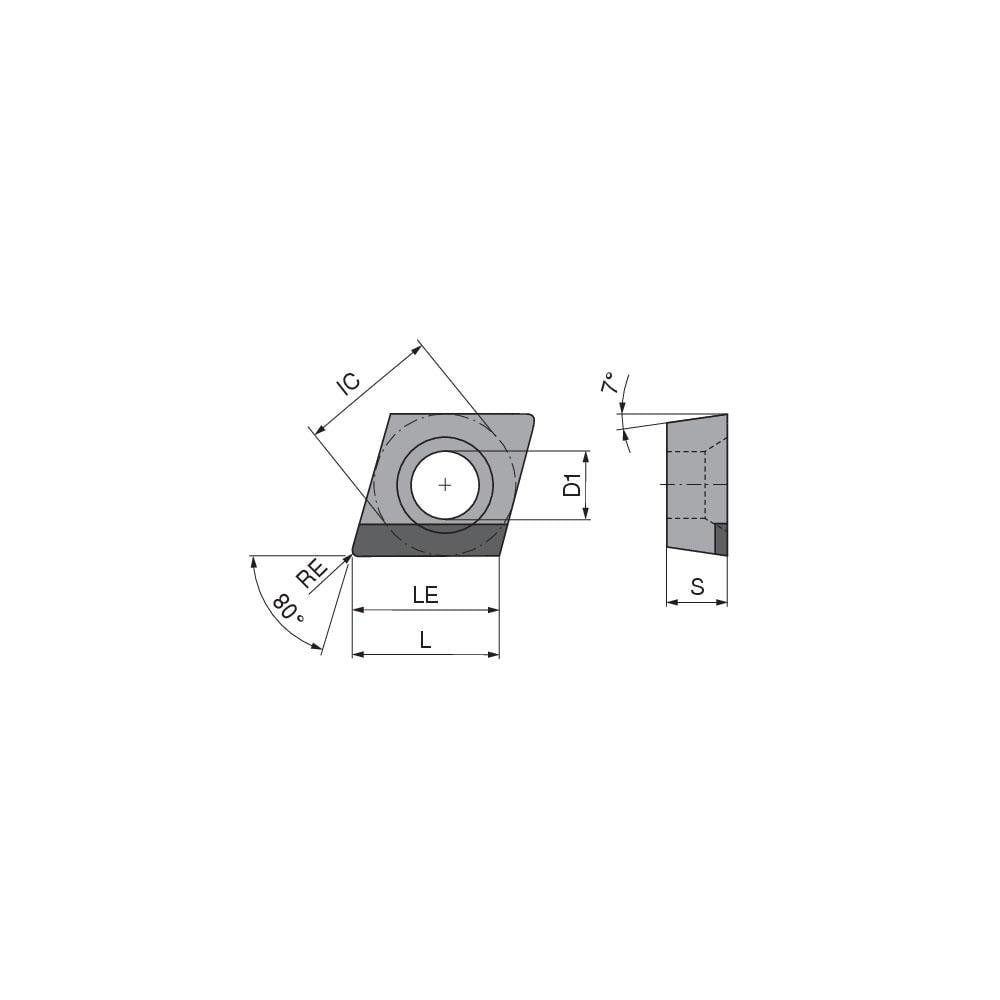 Ceratizit - Turning Insert: CCGW21.51FRRA6 CTDPD20, PCD | MSC Direct