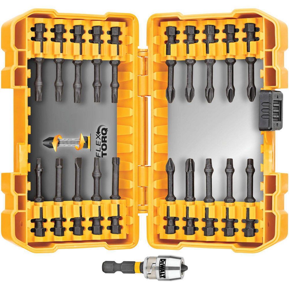 Hex Impact Power Bit Set: 22 Pc, #1 to #3 Phillips, #1 to #3 Square - 2" OAL, Steel