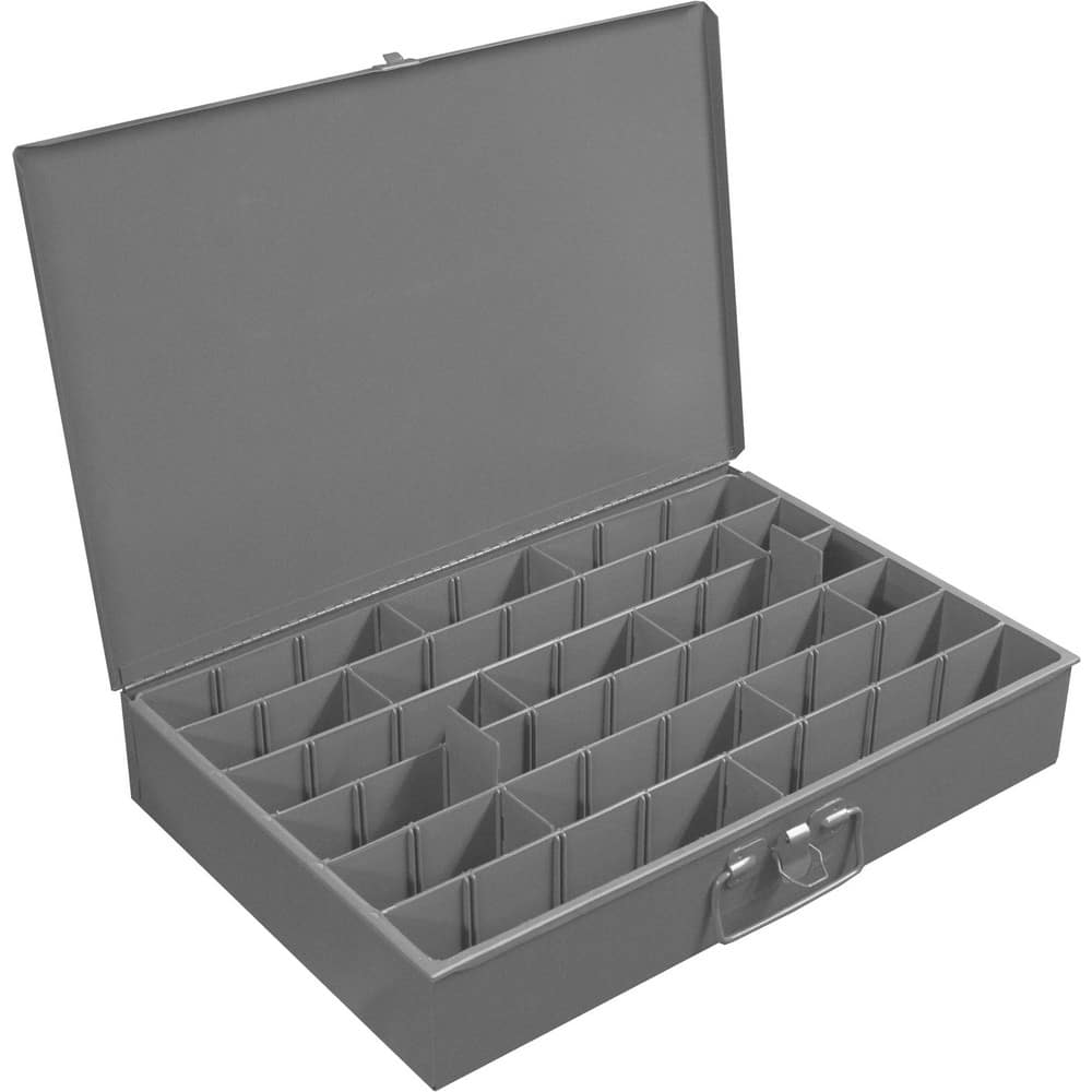 Small Parts Boxes & Organizers; Product Type: Compartment Box ; Width (Inch): 18 ; Depth (Inch): 12 ; Height (Inch): 3 ; Color: Blue ; Additional Information: Compartments are Adjustable
