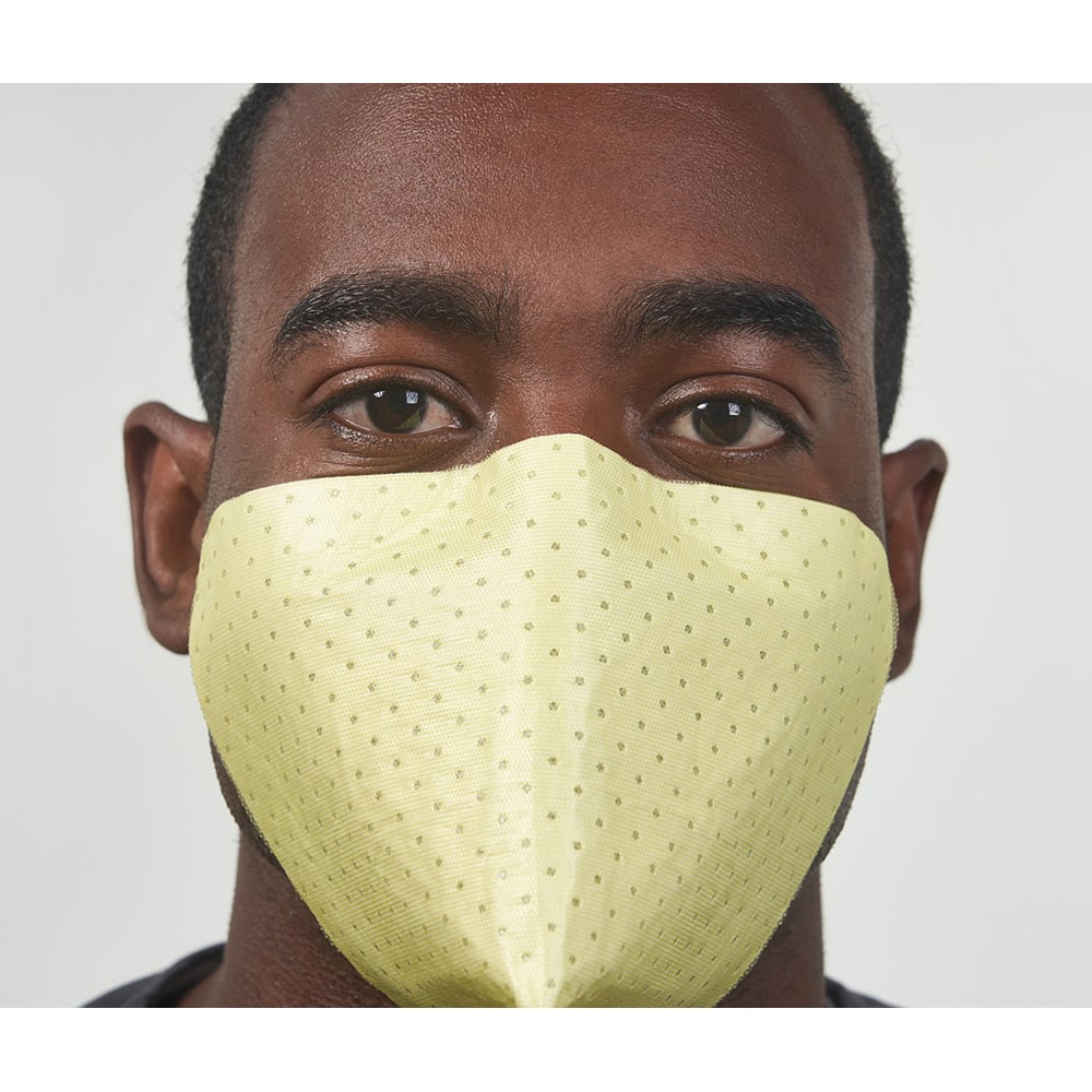 Disposable Strapless N95 Mask: Yellow, Size X-Large