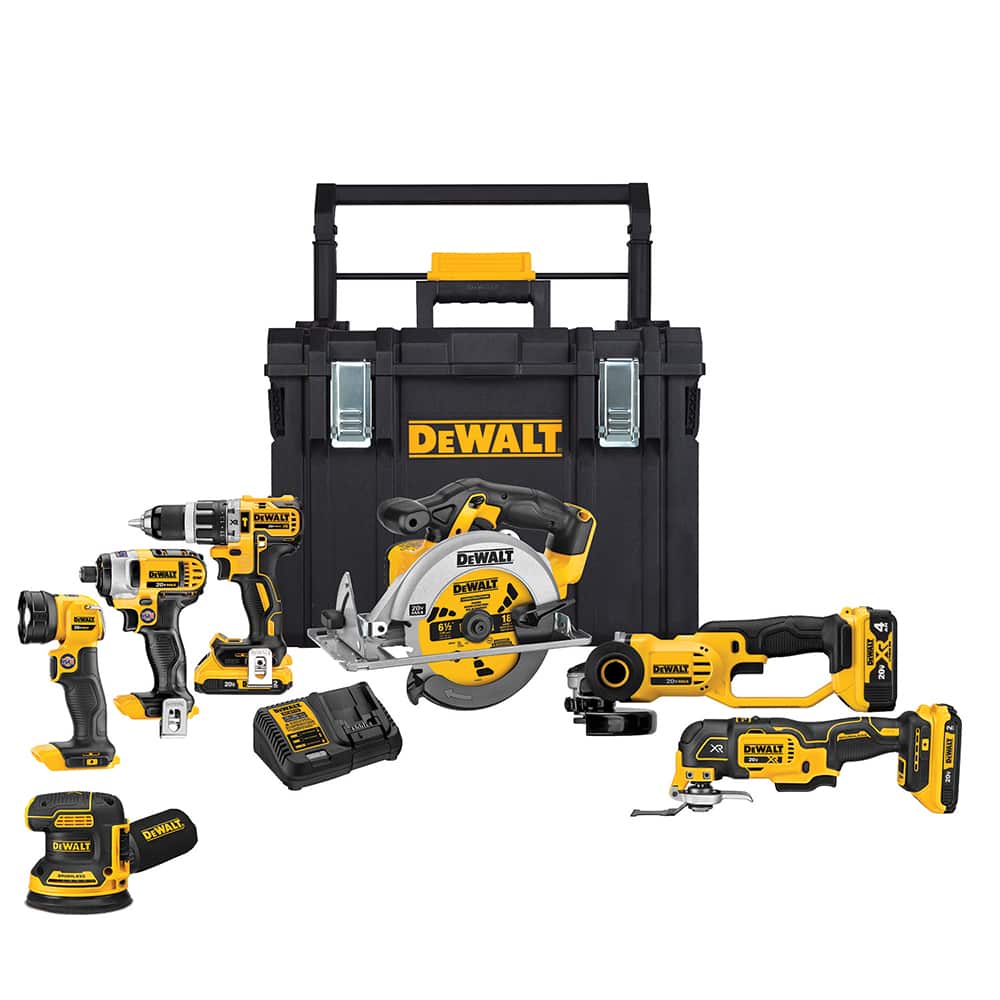 DeWALT Cordless Tool Combination Kit: 20V, 12 Pc - 28473478 - MSC Industrial Supply