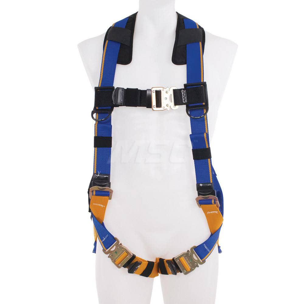 Fall Protection Harnesses: 400 Lb, Single D-Ring Style, Size Medium & Large, For General Industry, Back