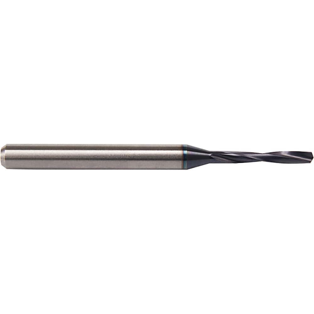 M.A. Ford | Micro-Tuff Micro Drill Bit: 0.9 mm Dia, 135 ° Point, Solid Carbide - ALtima Micro Coated, 38 mm OAL, Right Hand Cut, Helical Flute