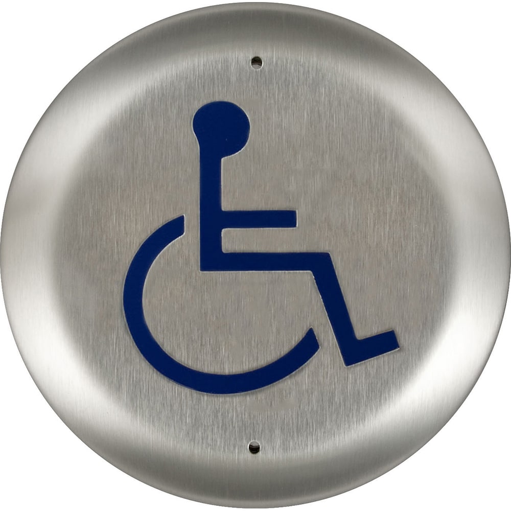 Push Plates; Type: Round Push Plate ; Overall Length (Inch): 6 ; Finish/Coating: Brushed