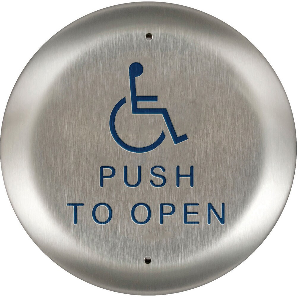 Push Plates; Type: Round Push Plate ; Overall Length (Inch): 4-1/2 ; Finish/Coating: Brushed