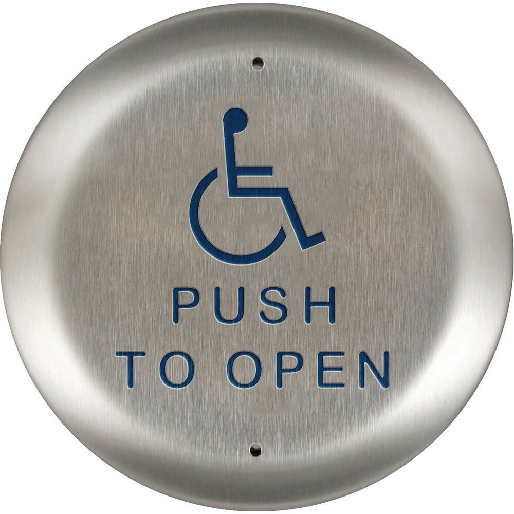 Push Plates; Type: Round Push Plate ; Overall Length (Inch): 6 ; Finish/Coating: Brushed
