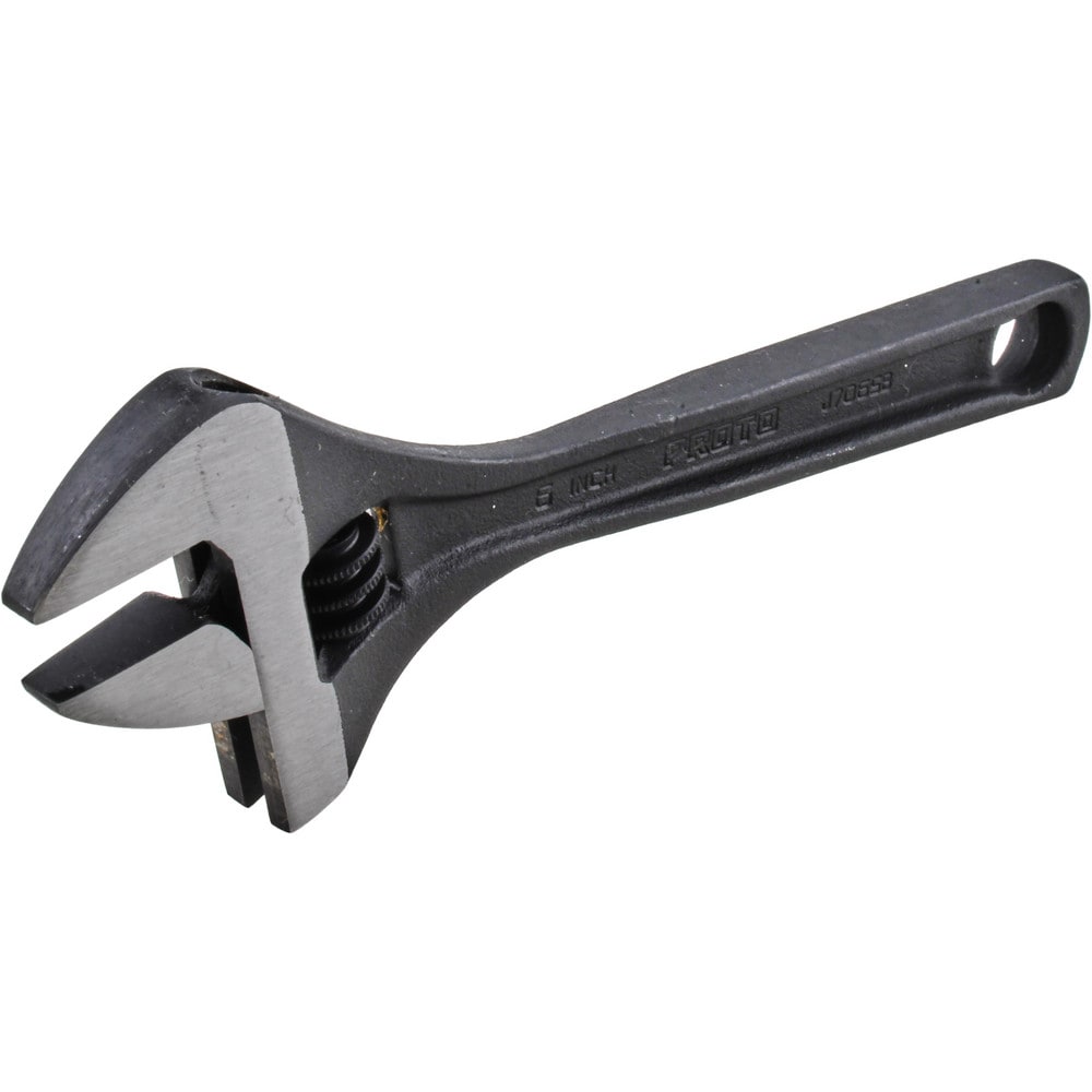 Adjustable Wrench: 6" OAL, 15/16" Jaw Capacity
