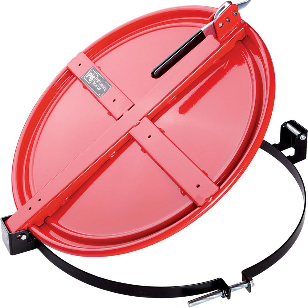 Drum Covers, Liners & Sheets; Compatible Drum Capacity (Gal): 55.00 ; Type: Lid with Gasket ; Material: Powder Coated Steel ; Color: Red ; Closure Type: One-Hand Latch ; Anti-static: No