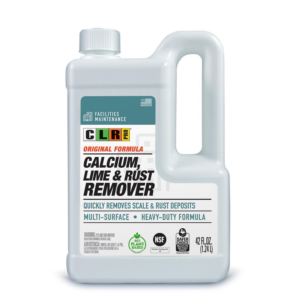 CLR Pro Calcium, Lime & Rust Remover, Ready-To-Use, 42 fl oz Bottle - Removes Hard Water Deposits, Scale & Rust, EPA Safer Choice Certified, NSF