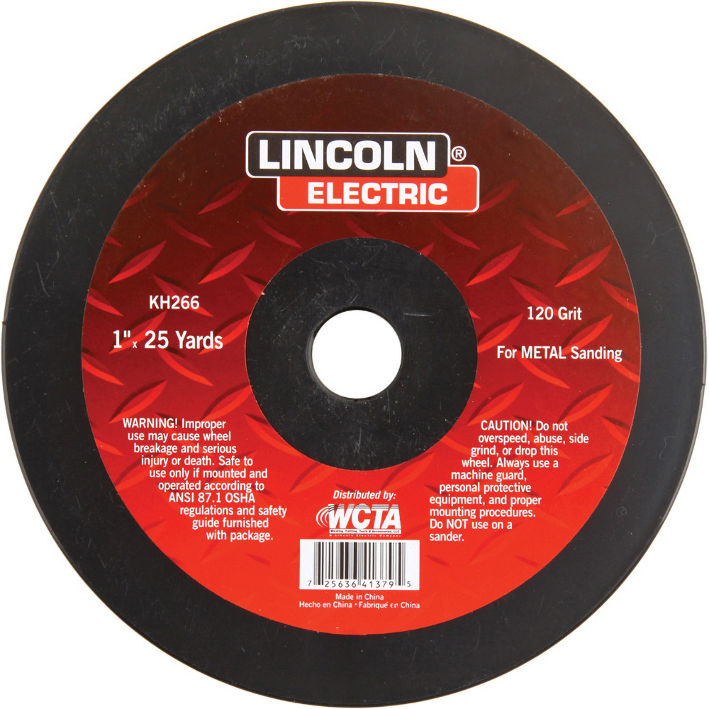 Shop Roll:  1" Wide,  25 Yd Long,  120 Grit,  Emery - Cloth Backing,  Fine Grade