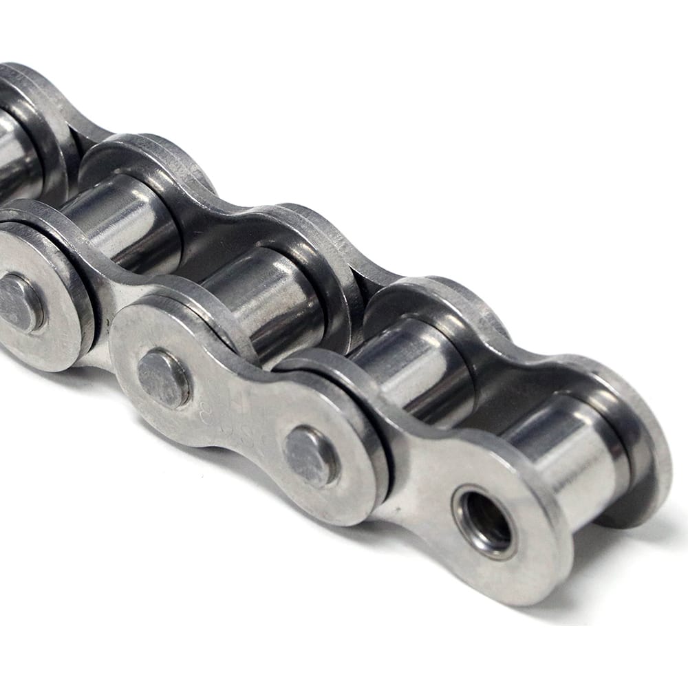 #50SS 50SS-1R 5/8" Stainless Steel Roller Chain 10 Ft Box With Connecting Link 