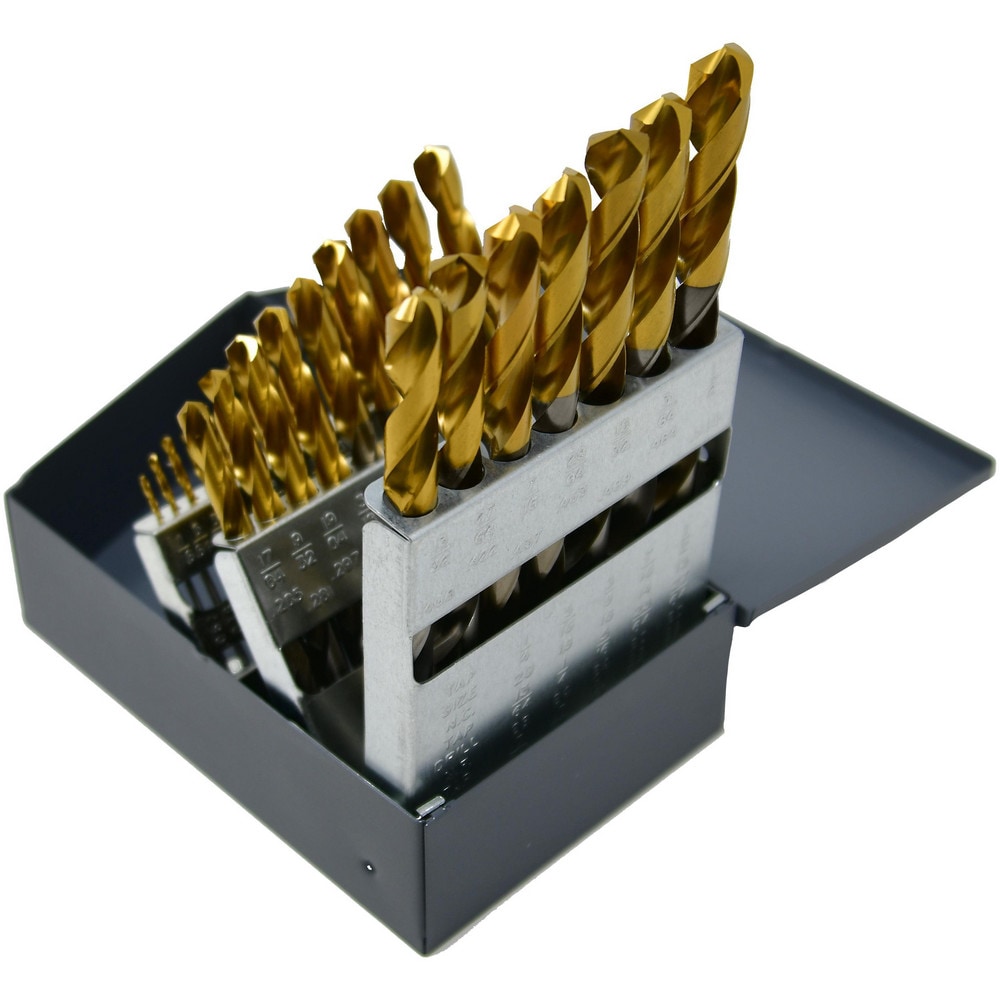 29PC 1350 HS-CO HD Jobber Length Drill TiN-Tipped Set