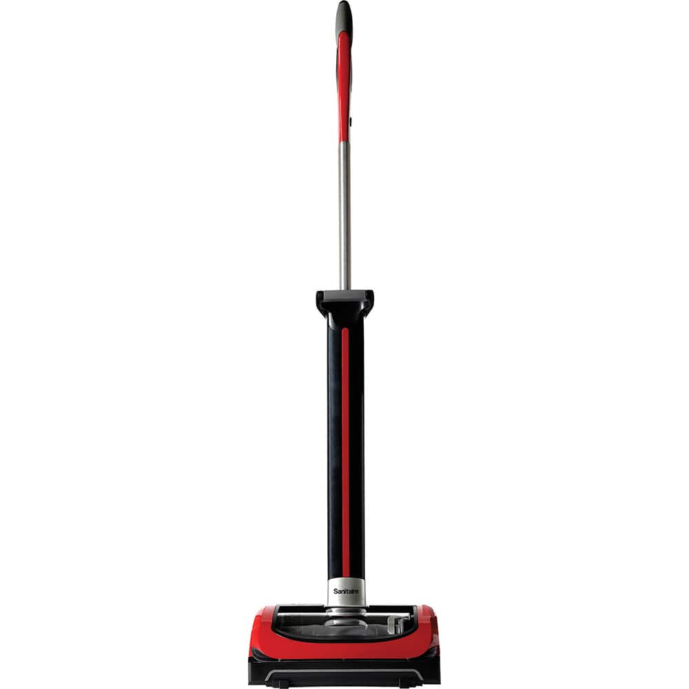 Sanitaire SC7100A Upright Vacuum Cleaners; Cord Length (Feet): 0.00 ; Color: Black; Red ; Includes: Battery; Battery Charger ; Cleaning Width (Decimal Inch): 12 