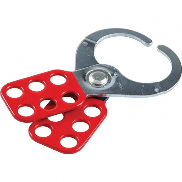 Lockout Hasp: Scissor-Action Hasp, Single Jaw, 6 Padlocks