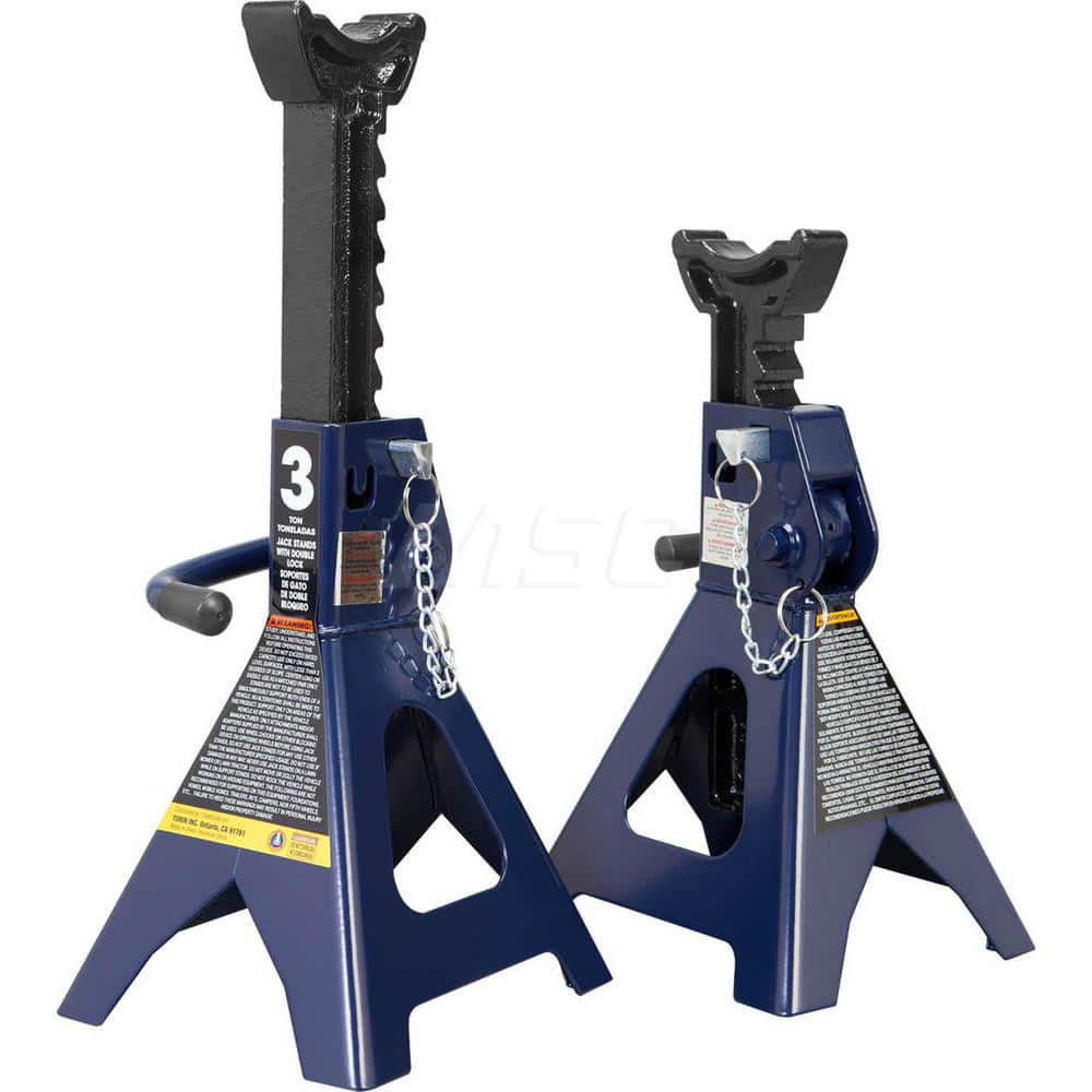 TCE AT43002AU Jack Stands & Tripods; Jack Stand Type: Double Locking Jack Stand ; Load Capacity (Lb.): 6000.000 ; Load Capacity (Ton): 3 (Inch); Minimum Height (Inch): 11-1/4 ; Maximum Height (Inch): 16-3/4 