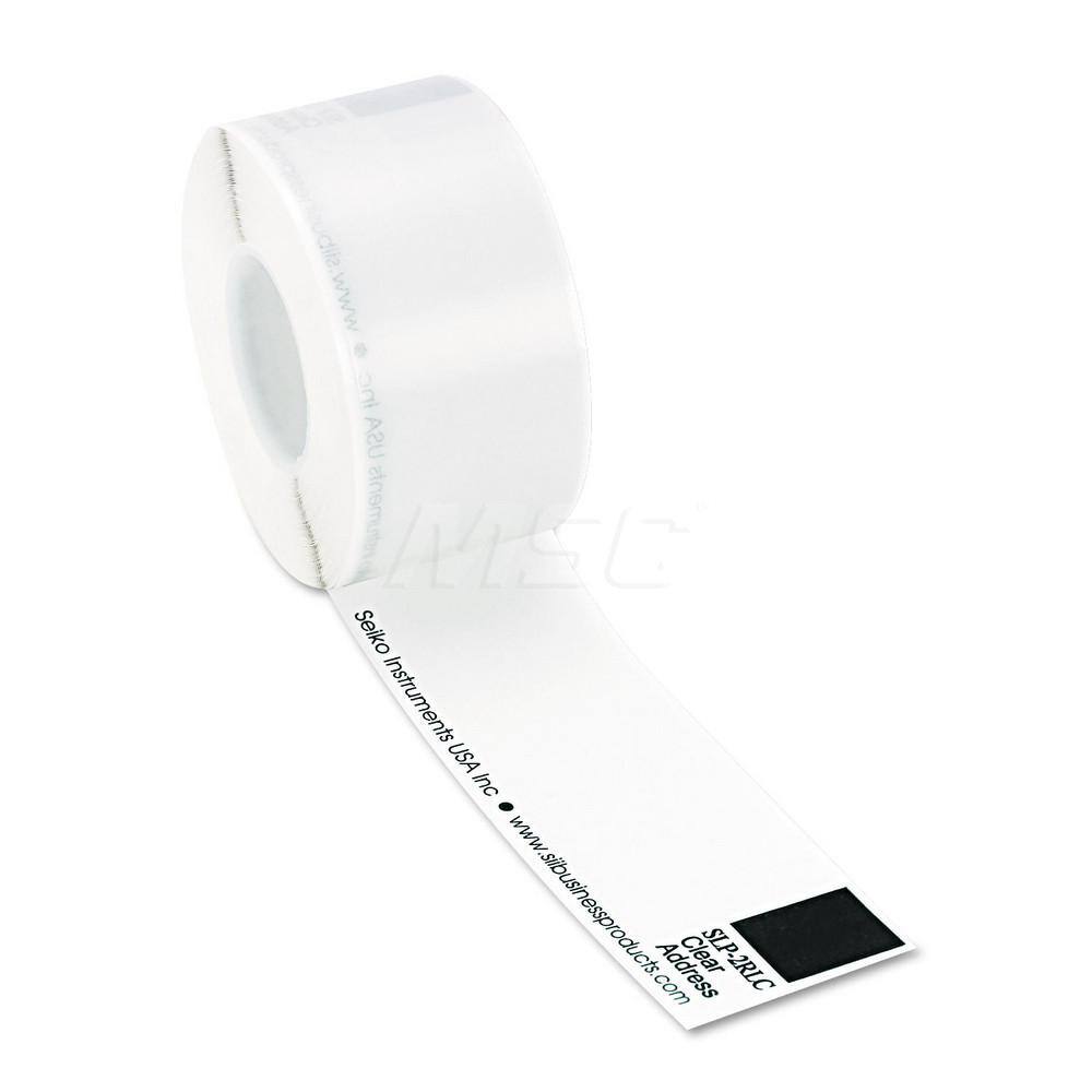 Self-Adhesive Address Label: 1-1/8" x 3-1/2", Paper, Clear