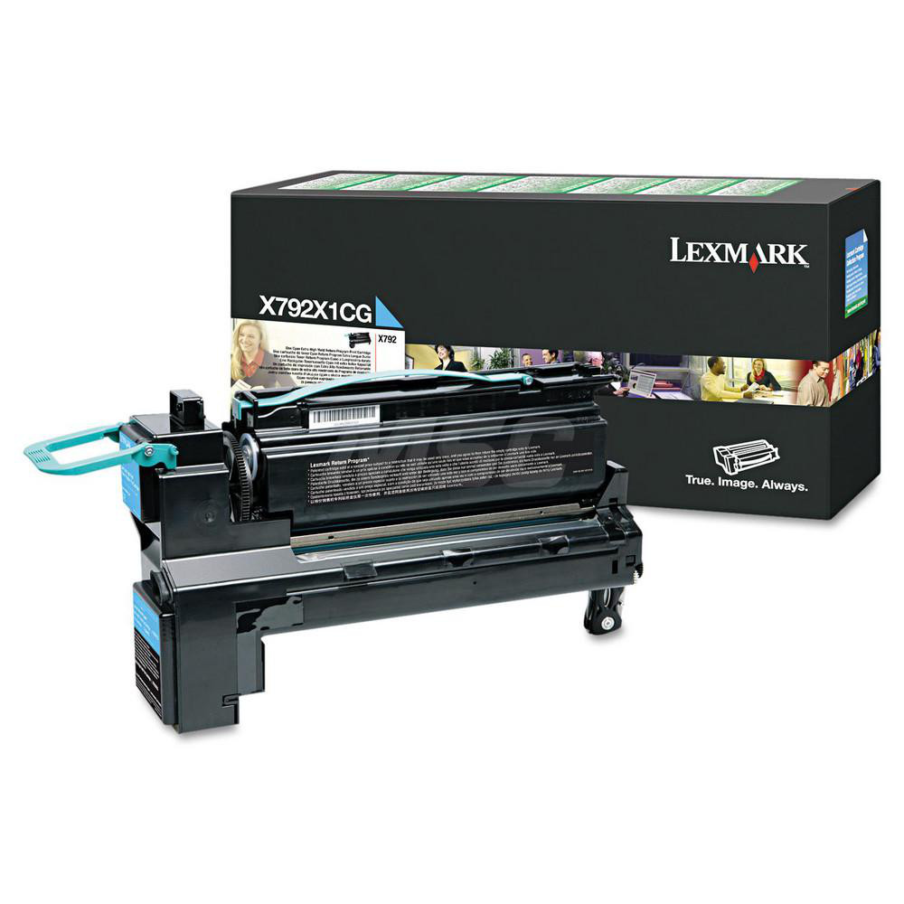 Lexmark Toner Cartridge: Cyan - Use w/ Lexmark X792de, X792dte, X792dtfe & X792dtpe | Part #LEXX792X1CG