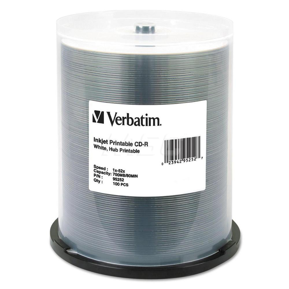 Verbatim - Cd-R, 700mb, 52x, White Inkjet Printable, Hub Printable  