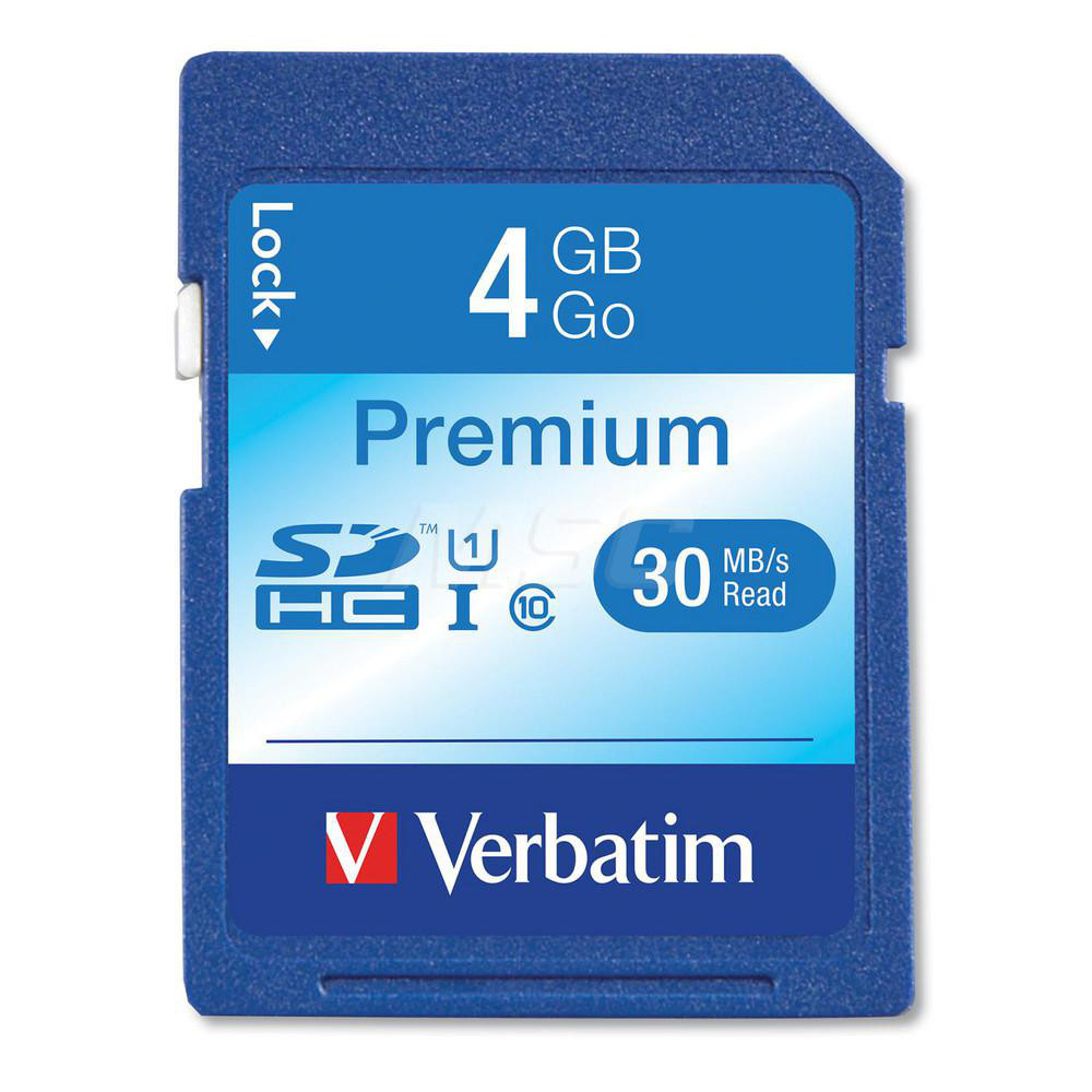Verbatim 4GB PREMIUM SDHC MEMORY CARD, UHSI U1 CLASS 10, UP TO 30MB