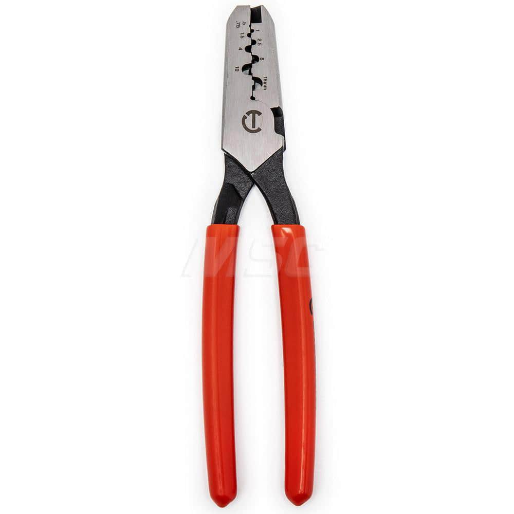 Crimpers; Type: Wire Crimping ; Capacity: 0.25 mm - 16 mm ; Overall Length (Inch): 8 ; Style: Crimping Pliers