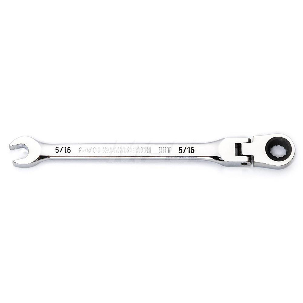 Combination Wrench: 5/16" Head Size - Alloy Steel, Polished Chrome Finish