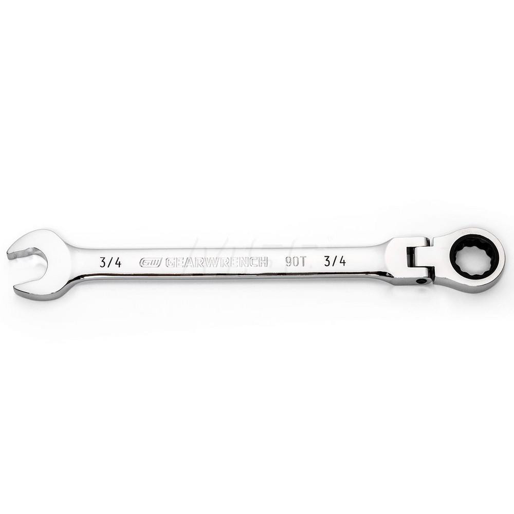 Combination Wrench: 3/4" Head Size - Alloy Steel, Polished Chrome Finish