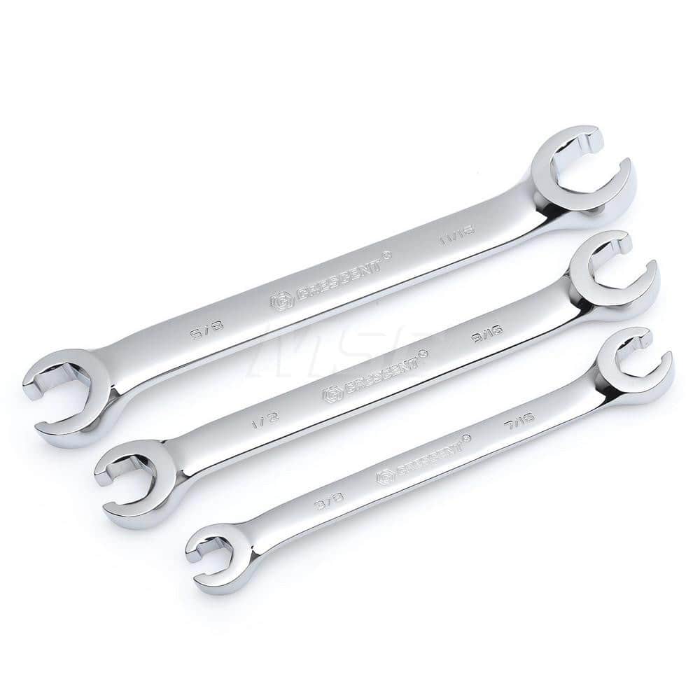 Crescent  3 pc Chrome  Metric  Flare Nut  Wrench Set 