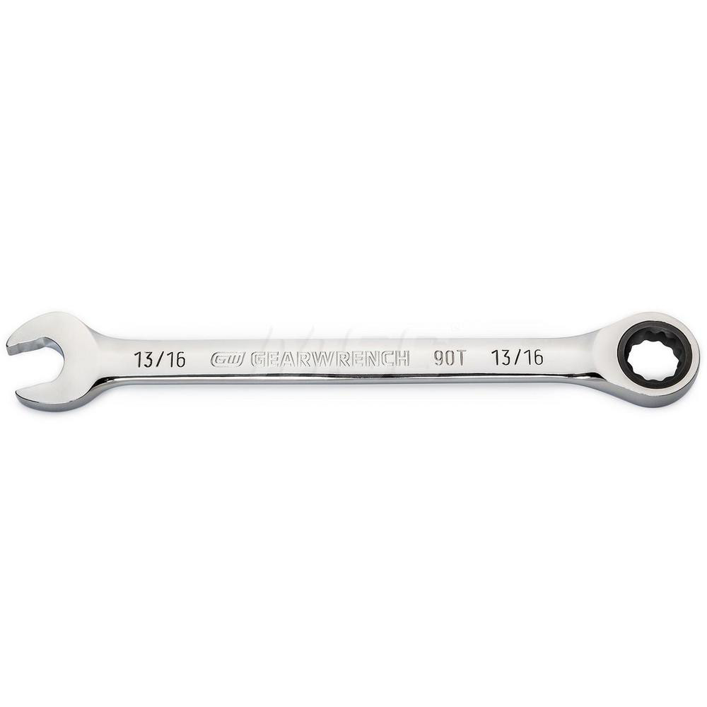 Combination Wrench: 13/16" Head Size - Alloy Steel, Polished Chrome Finish