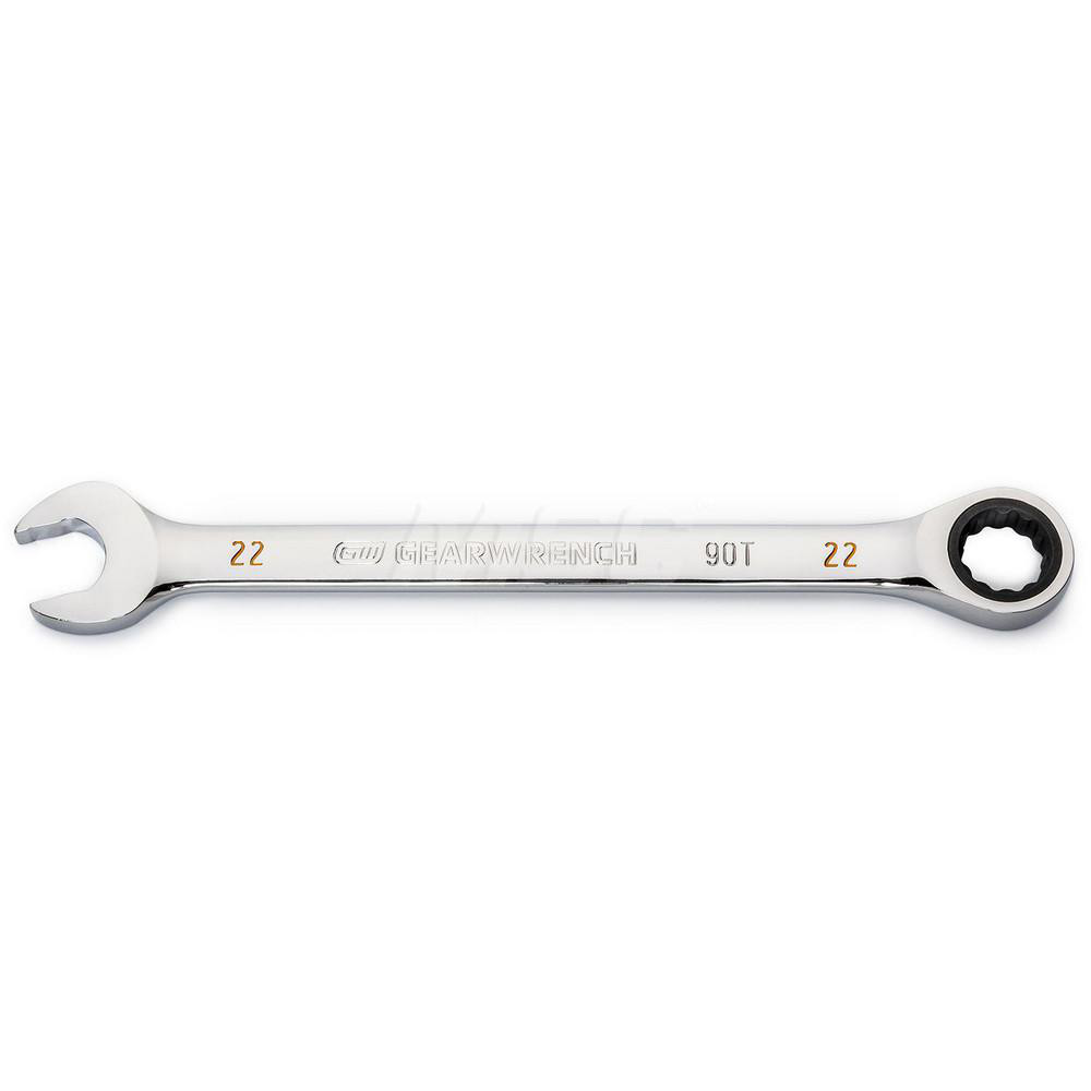Combination Wrench: 22.00 mm Head Size - Alloy Steel, Polished Chrome Finish
