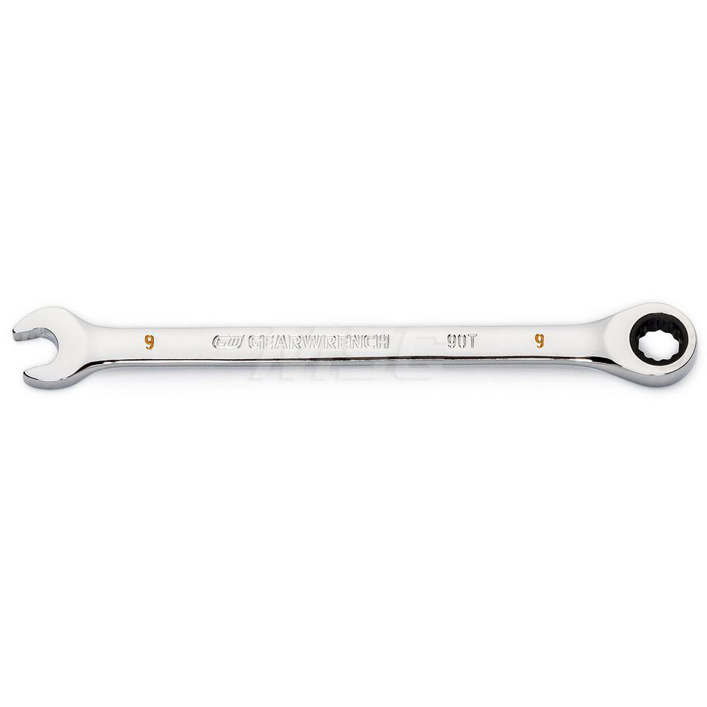 Combination Wrench: 9.00 mm Head Size - Alloy Steel, Polished Chrome Finish