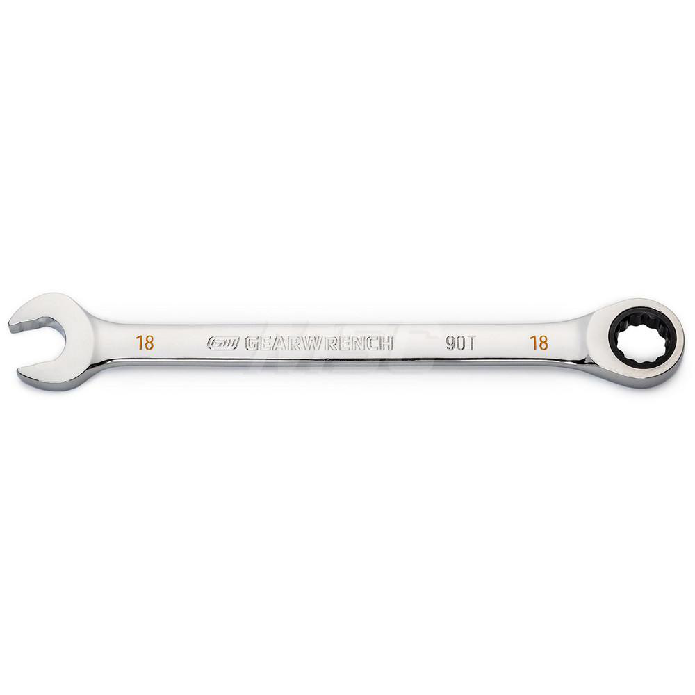 Combination Wrench: 18.00 mm Head Size - Alloy Steel, Polished Chrome Finish