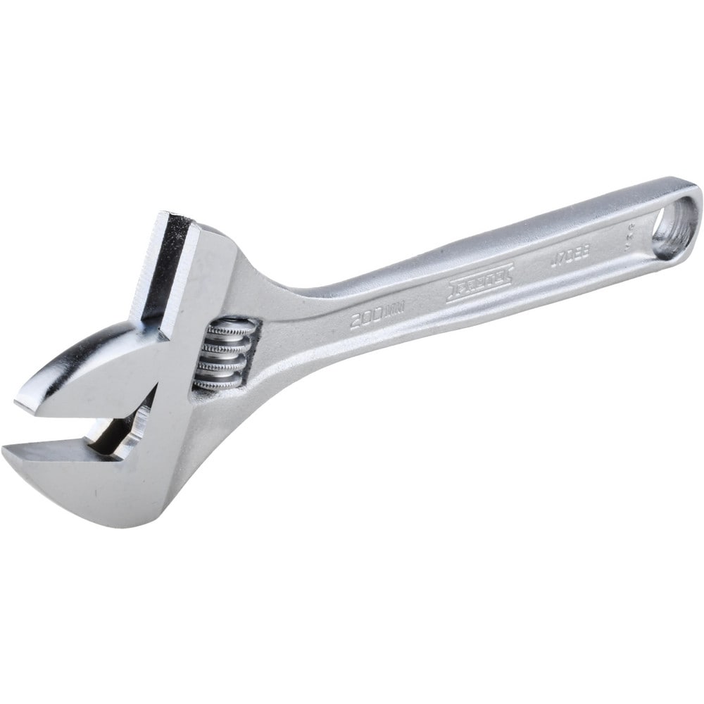 Adjustable Wrench: 8" OAL, 1-1/8" Jaw Capacity