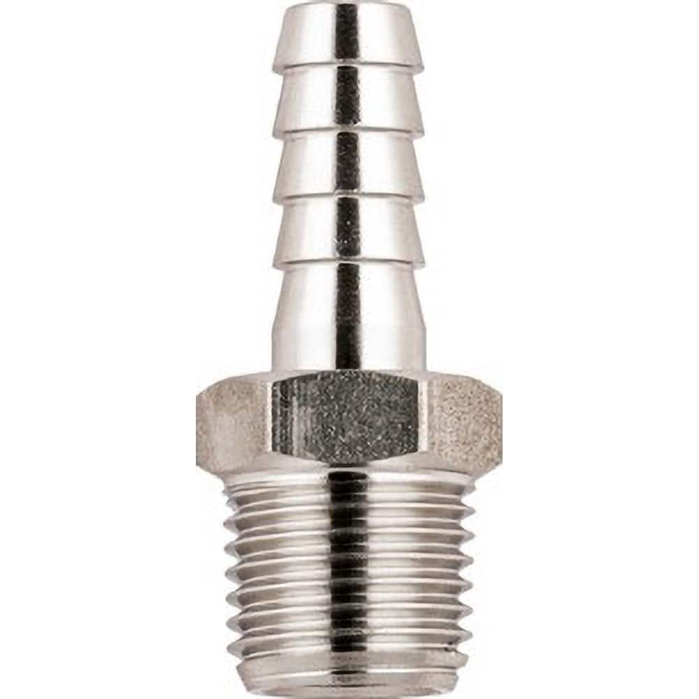 Pipe Male Hose Barb Adaptor: 1/8 Fitting, 316L Stainless Steel