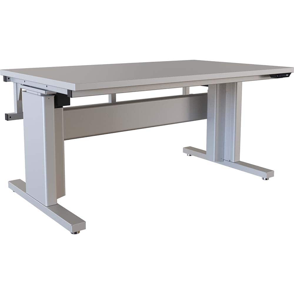 Bostontec Stationary Work Benches Tables Type Electric Height Adjustable Workstation Top Material Laminate Width Inch 60 Depth 36 Maximum 44 Leg Style - How Height Adjustable Table Works
