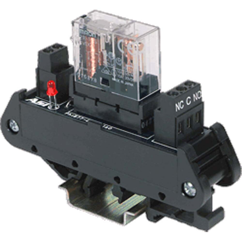 Interface Relay Modules; Input Amperage: 0.01 ; Contact Configuration: SPDT ; Coil Voltage: 24 VDC ; Mounting Type: DIN Rail